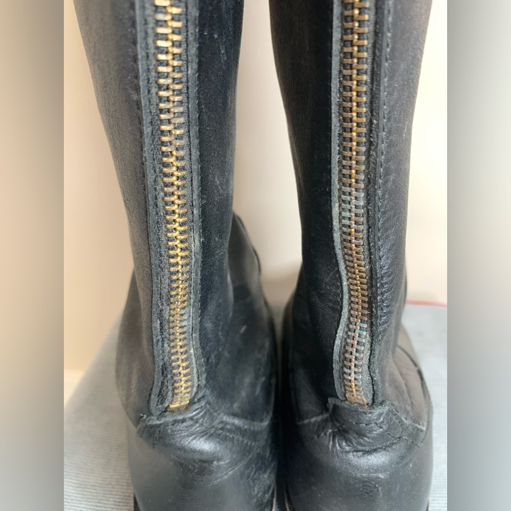 Roots Tribe Leather Equestrian Boots Black 8.5 - Picture 8 of 14